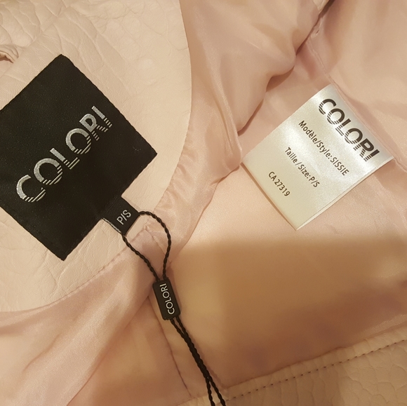 COLORI Rose Pink Leather Vest for Women Size P/S - Picture 8 of 9